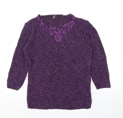Womens UK Size M BM Purple Pullover Jumper