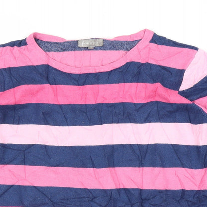 First Avenue Womens Purple Striped  Pullover Jumper Size M