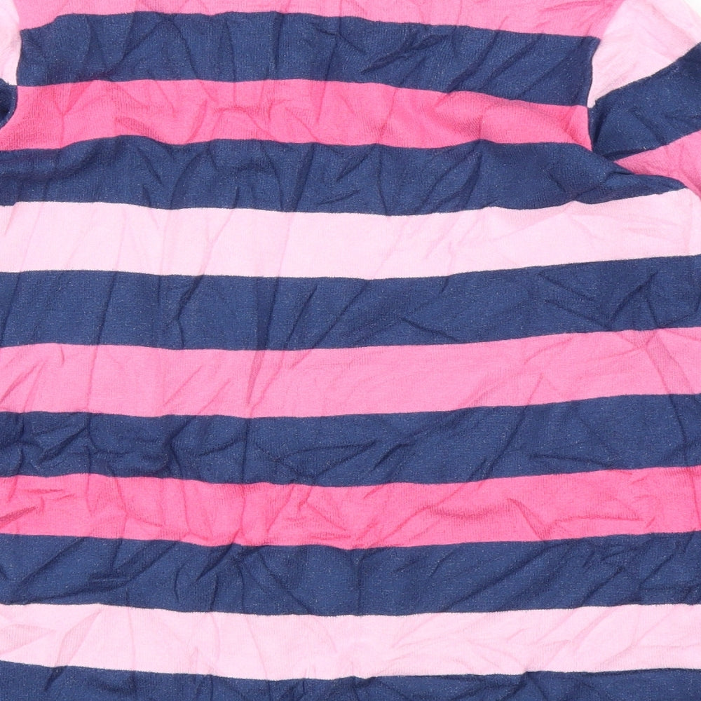 First Avenue Womens Purple Striped  Pullover Jumper Size M