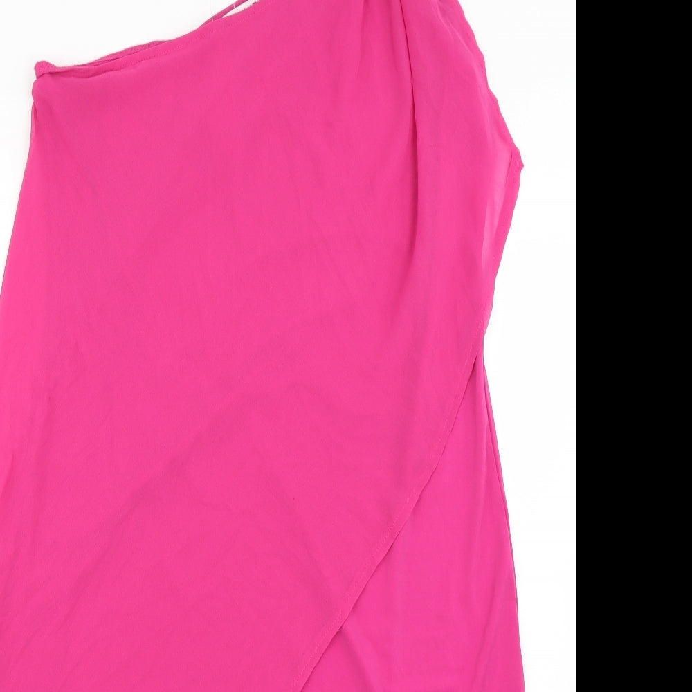 Definitions Womens Pink   Wrap Blouse Size 16