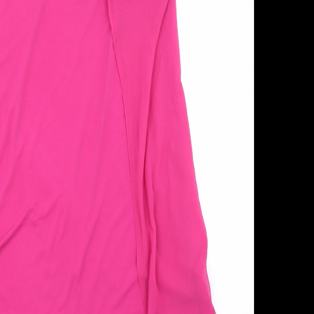 Definitions Womens Pink   Wrap Blouse Size 16