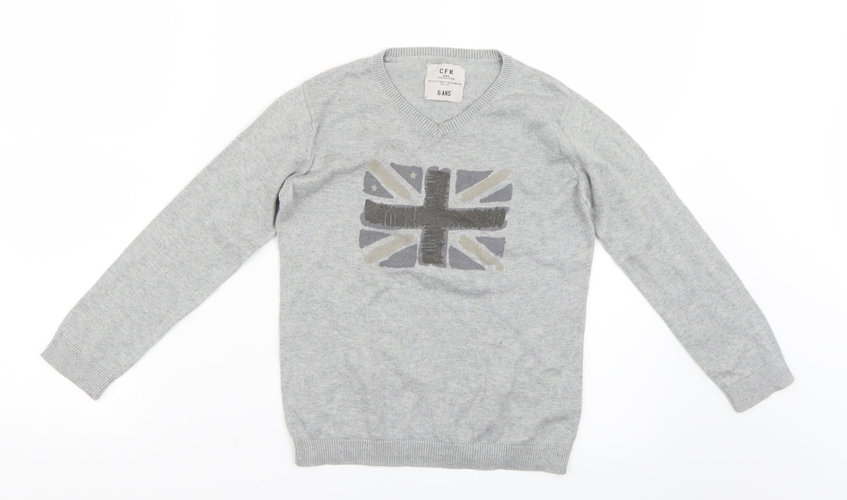 CFK Boys Grey   Pullover Jumper Size 6 Years