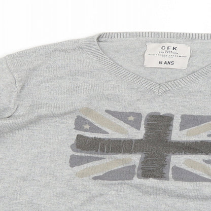 CFK Boys Grey   Pullover Jumper Size 6 Years
