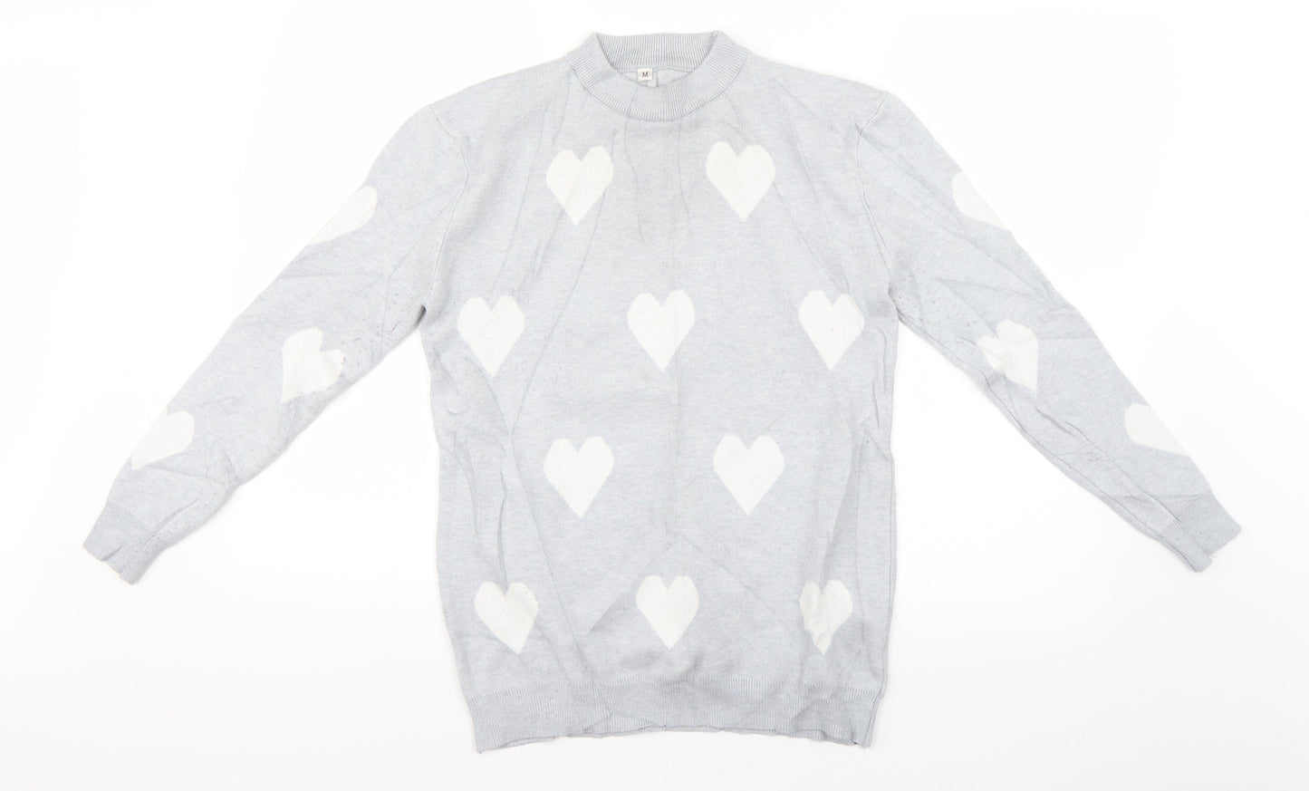 Womens UK Size M Preworn Grey Pullover Jumper