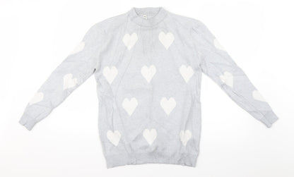 Womens UK Size M Preworn Grey Pullover Jumper