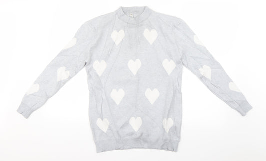 Womens UK Size M Preworn Grey Pullover Jumper