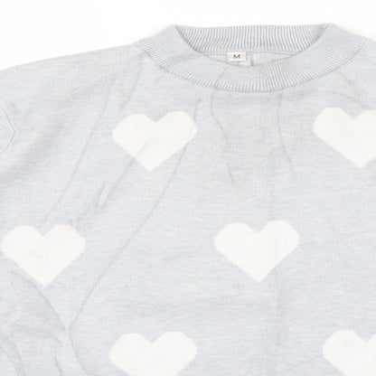 Womens UK Size M Preworn Grey Pullover Jumper