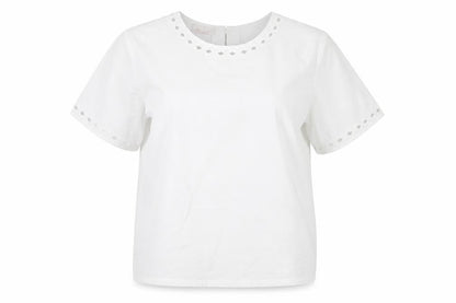 Womens UK Size 14 Daxon White Basic T-Shirt