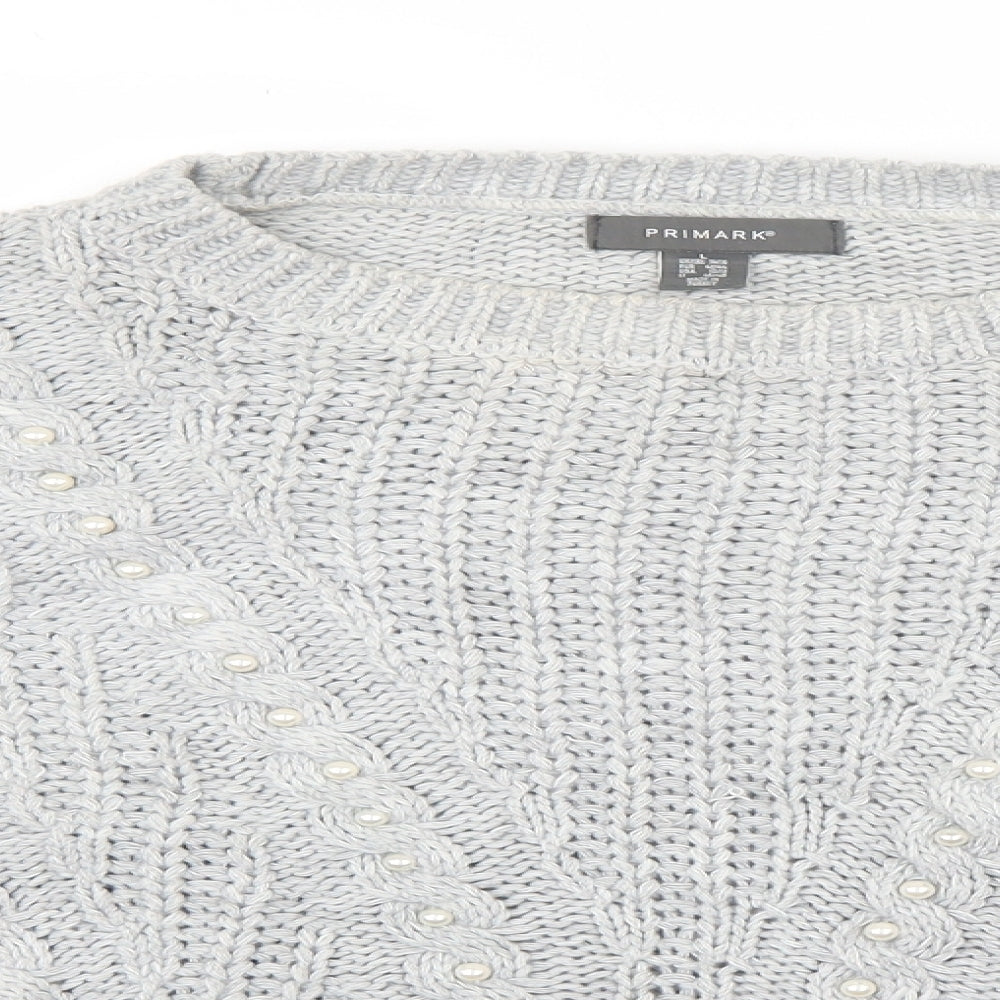 Primark Womens Grey   Pullover Jumper Size L