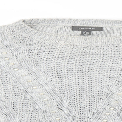 Primark Womens Grey   Pullover Jumper Size L