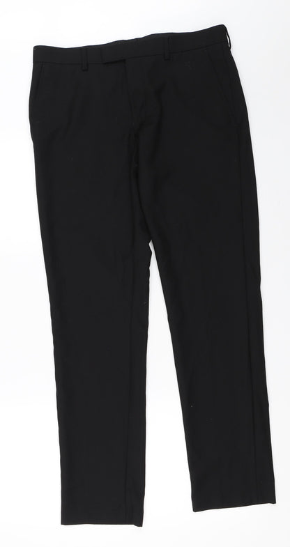 Womens UK Size 30 in River Island Regular Fit  Black Trousers