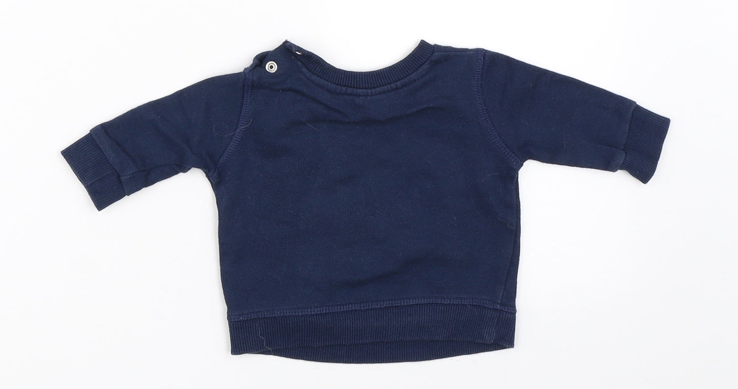 F&F Boys Blue   Pullover Jumper Size 0-3 Months