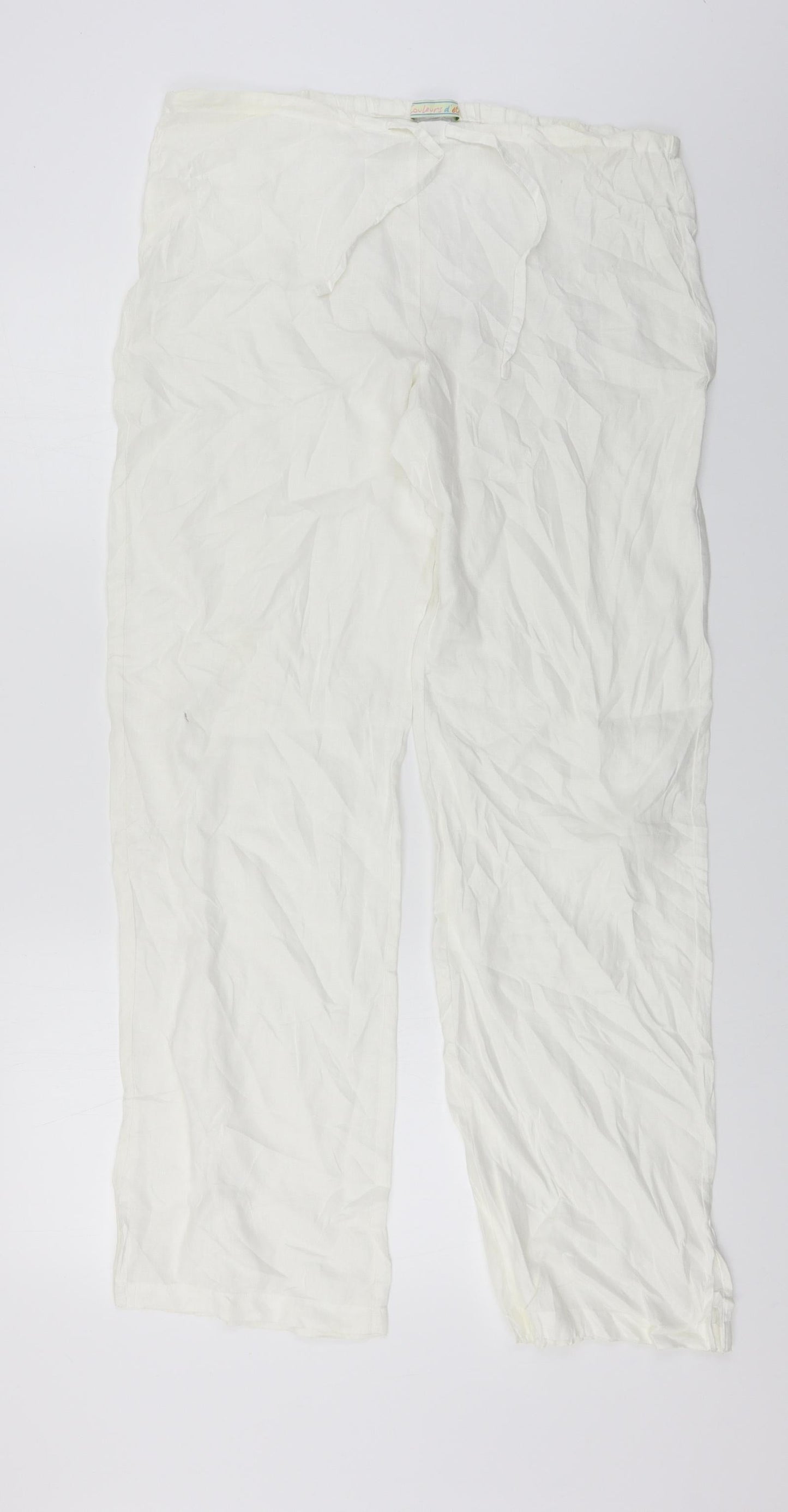 Couleurs D'ete  Womens White   Trousers  Size 12 L25 in