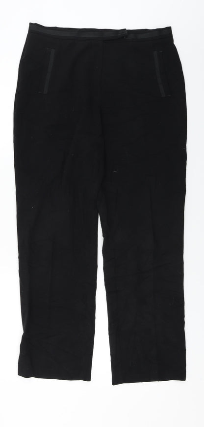 Womens UK Size 12 Marks and Spencer Regular Fit  Black Trousers