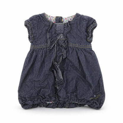 Front view of BAKER BABY girls’ blue a-line, size 0-3, months