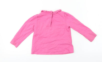 Preworn Girls Pink   Basic T-Shirt Size 12-18 Months