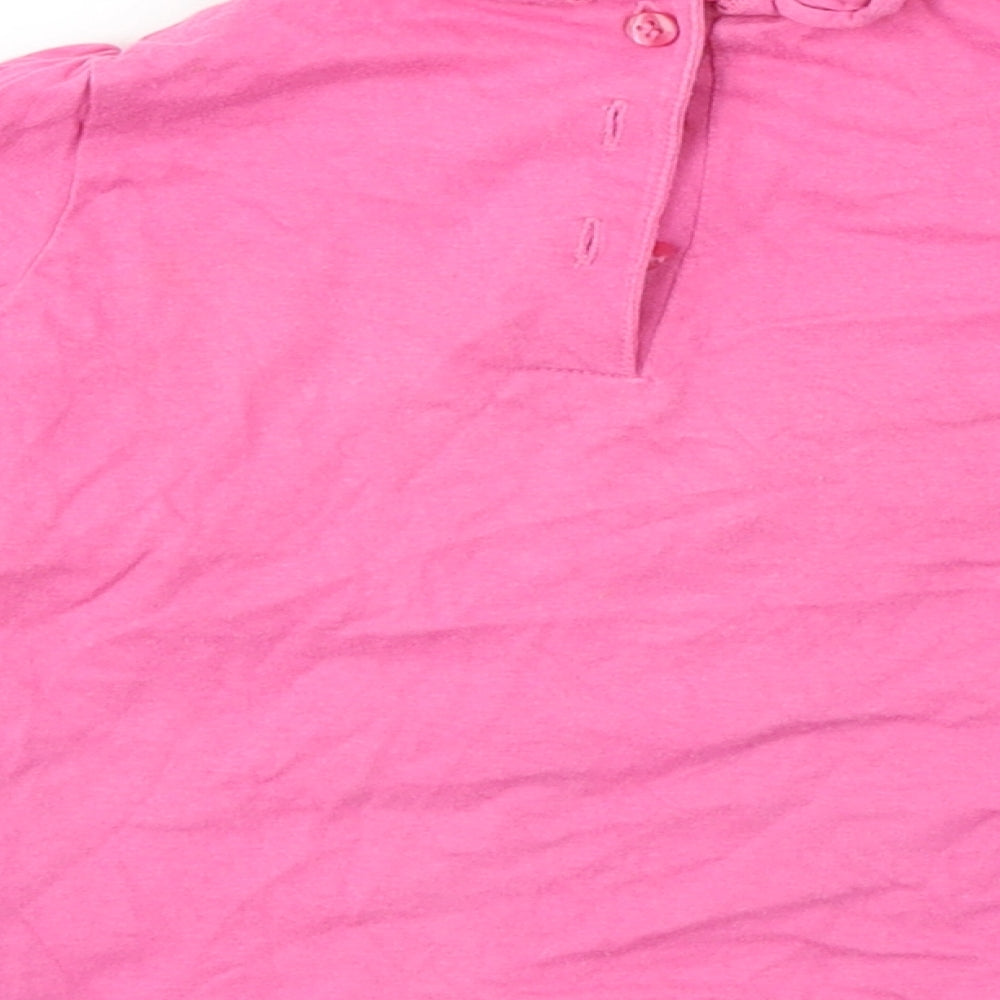 Preworn Girls Pink   Basic T-Shirt Size 12-18 Months