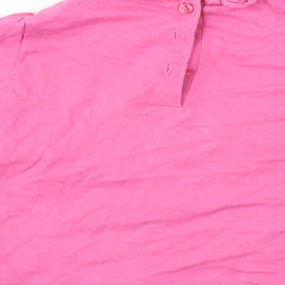 Preworn Girls Pink   Basic T-Shirt Size 12-18 Months