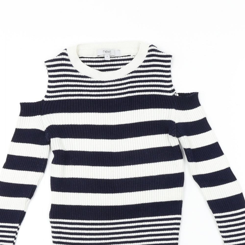 Womens UK Size 8 NEXT White Pullover Jumper