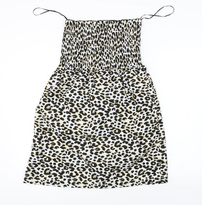 Studio Womens White Animal Print  A-Line  Size 12