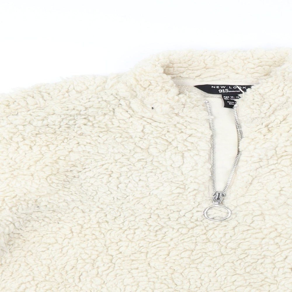 New Look  Girls Ivory   Henley Jumper Size 12-13 Years