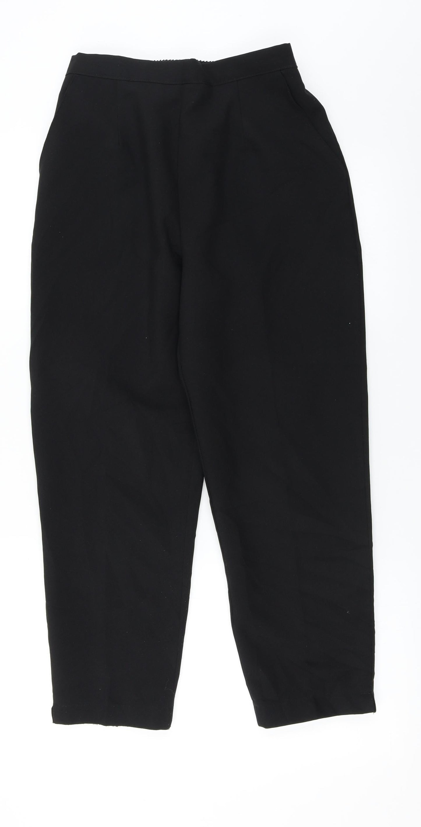Womens UK Size 10 Preworn Regular Fit  Black Trousers
