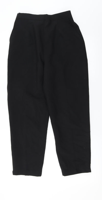 Womens UK Size 10 Preworn Regular Fit  Black Trousers