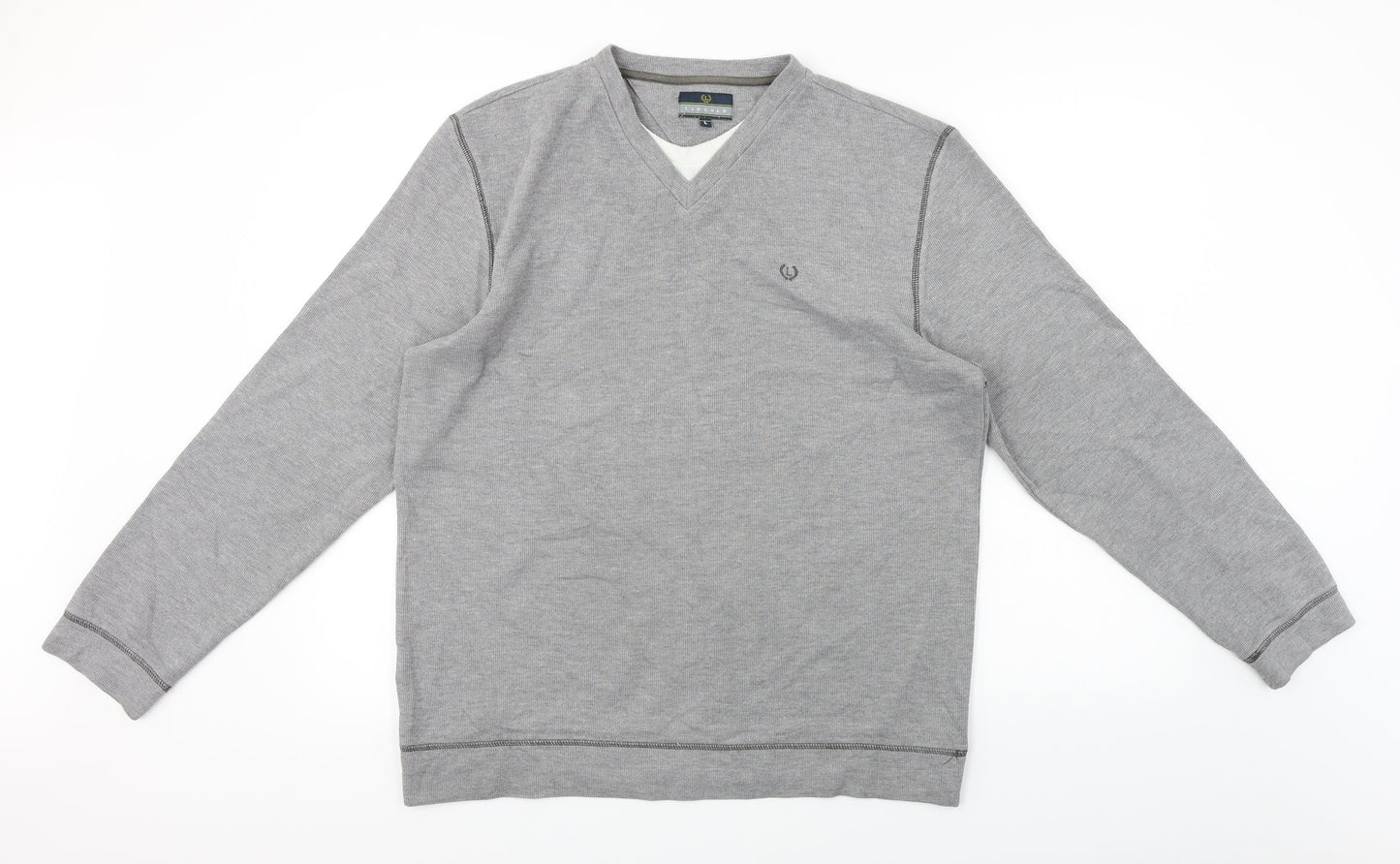 Lincoln  Mens Grey   Pullover Jumper Size L