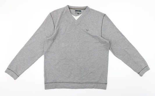Lincoln  Mens Grey   Pullover Jumper Size L