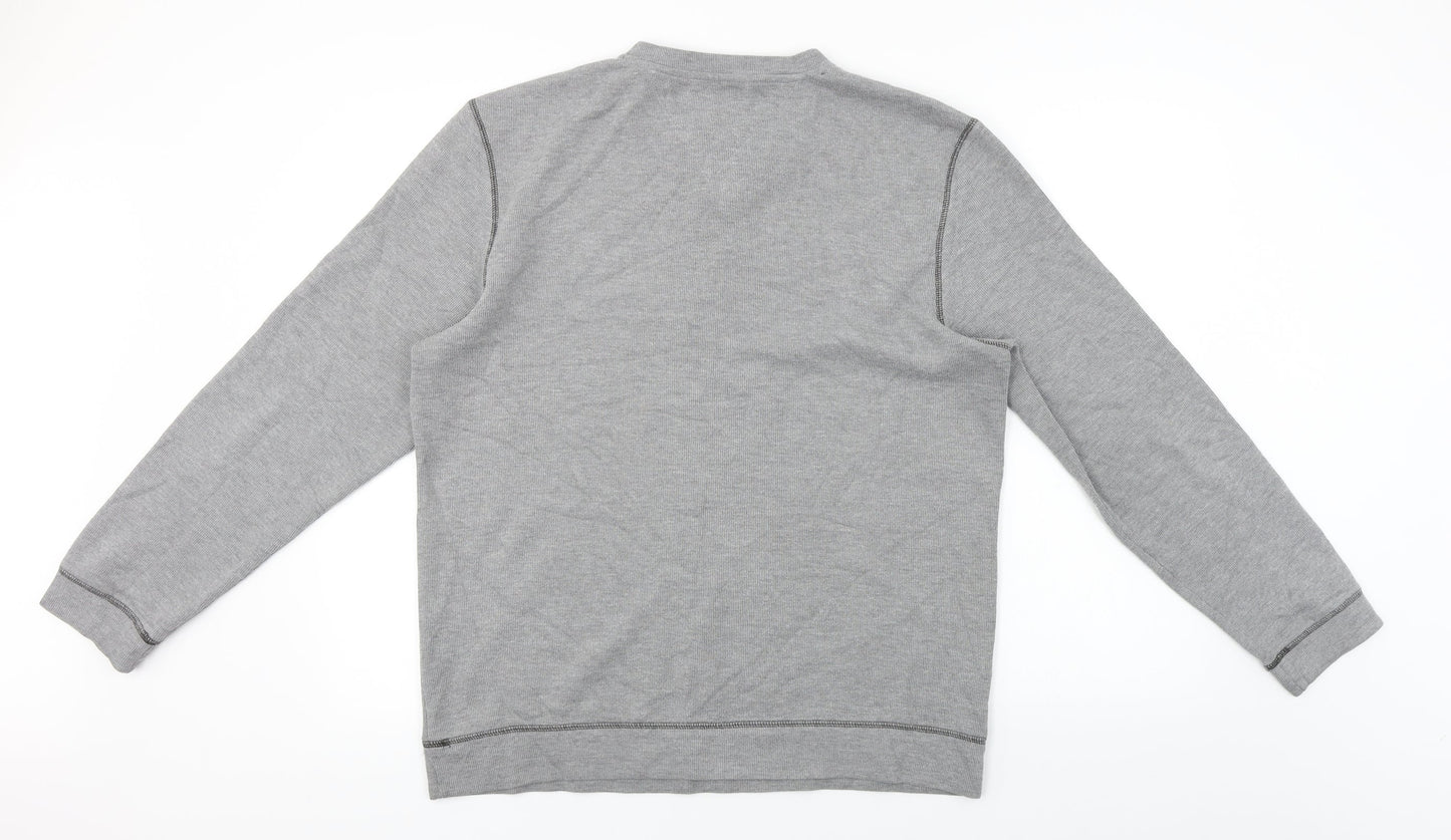 Lincoln  Mens Grey   Pullover Jumper Size L