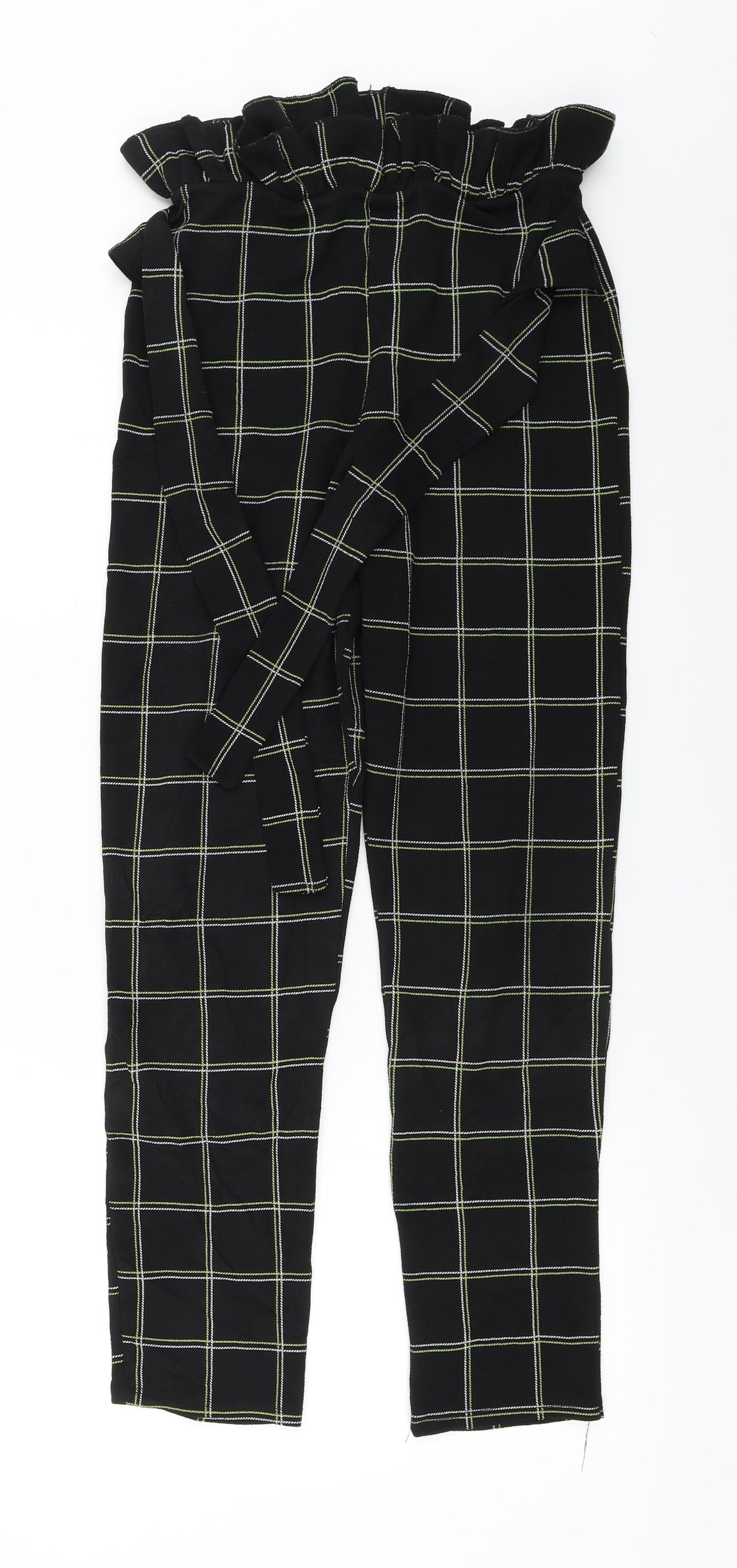 Womens UK Size 10 PRETTYLITTLETHING Regular Fit  Black Trousers