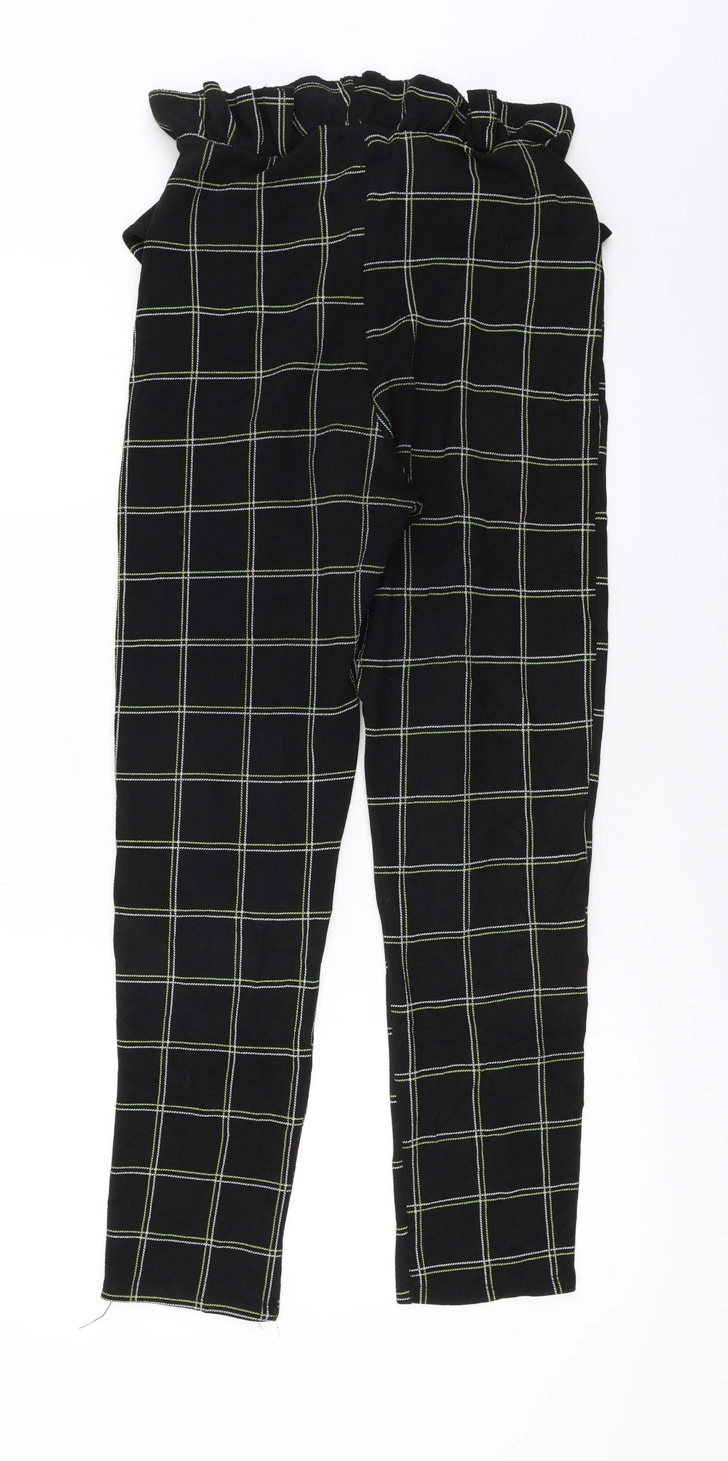 Womens UK Size 10 PRETTYLITTLETHING Regular Fit  Black Trousers