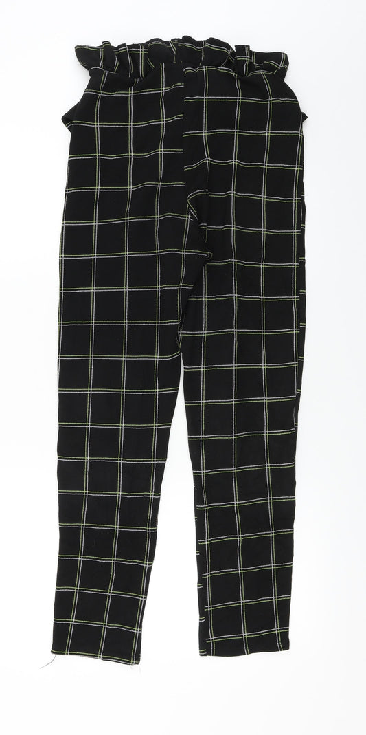 Womens UK Size 10 PRETTYLITTLETHING Regular Fit  Black Trousers