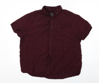 F&F  Mens Red Check   Button-Up Size L