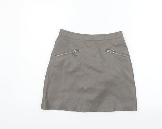 Primark Womens Grey   A-Line Skirt Size 8