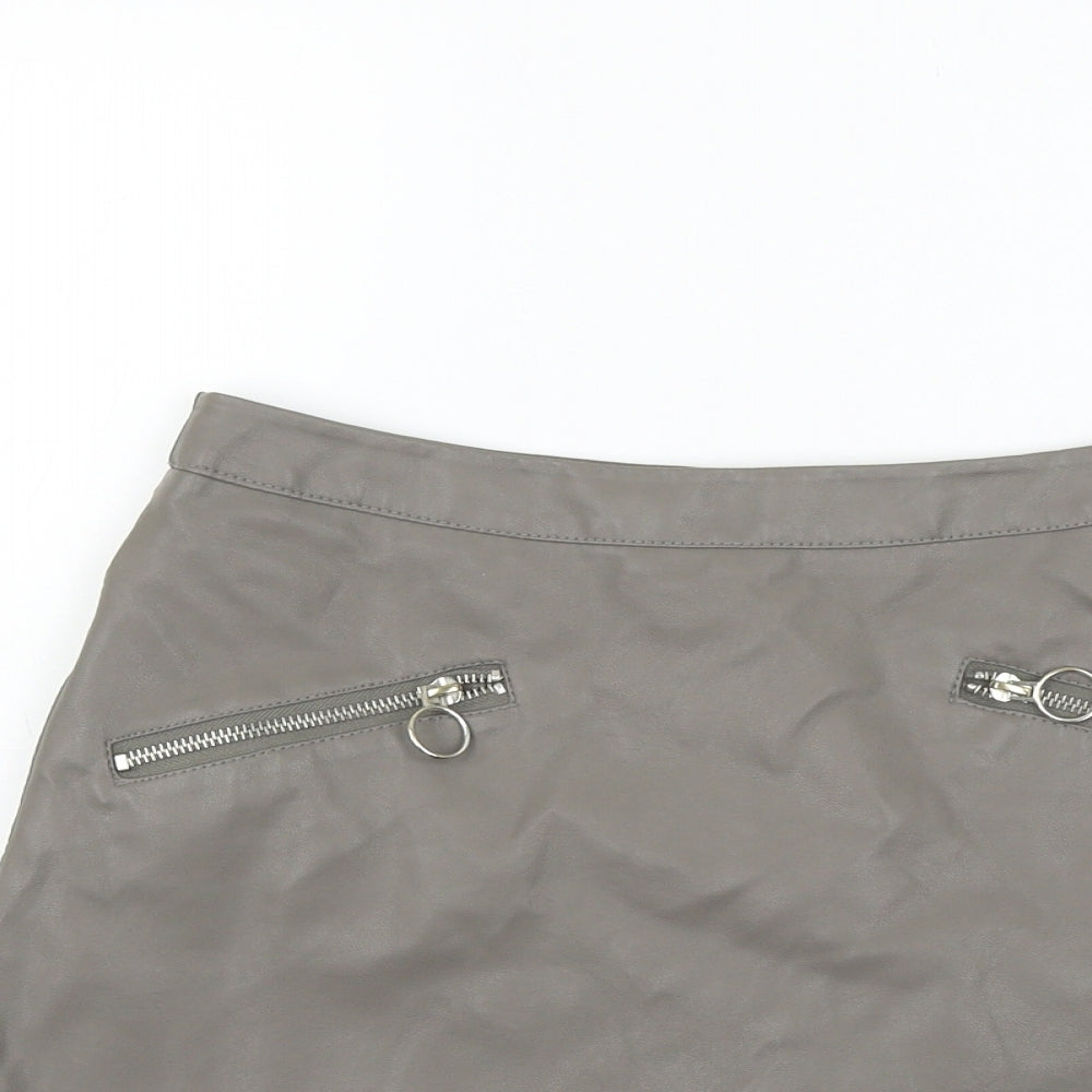 Primark Womens Grey   A-Line Skirt Size 8