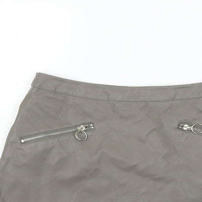 Primark Womens Grey   A-Line Skirt Size 8
