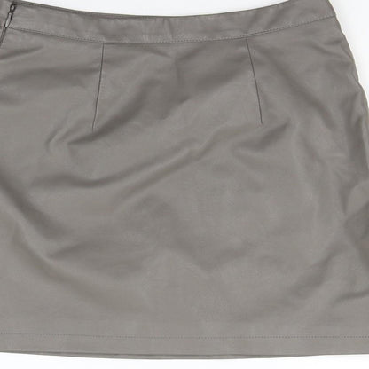 Primark Womens Grey   A-Line Skirt Size 8