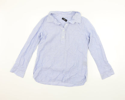 Womens UK Size 10 Klass Blue Basic Button-Up
