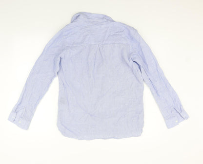 Womens UK Size 10 Klass Blue Basic Button-Up