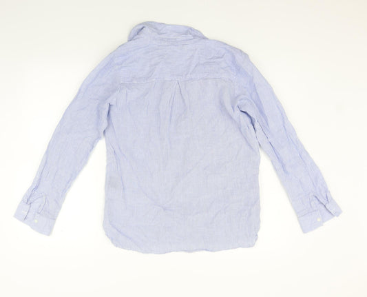 Womens UK Size 10 Klass Blue Basic Button-Up