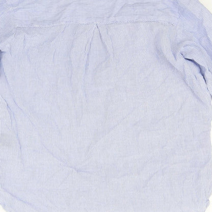 Womens UK Size 10 Klass Blue Basic Button-Up