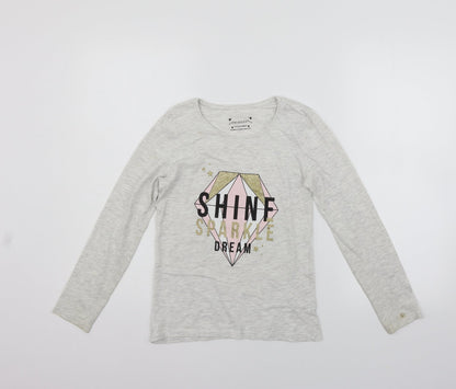 Primark Girls Grey   Basic T-Shirt Size 9-10 Years