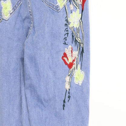 SheIn Womens Blue   Straight Jeans Size L L30 in