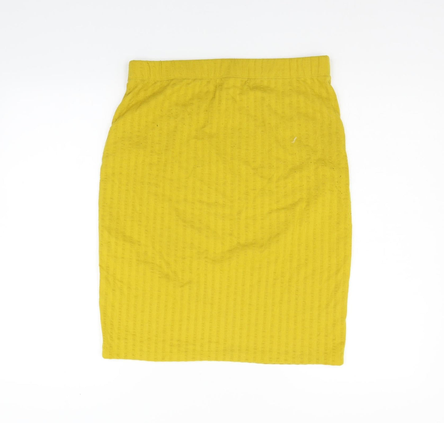 Jaqueline de Yong Womens Yellow   A-Line Skirt Size L