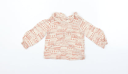 Marks and Spencer Girls Beige   Pullover Jumper Size 12-18 Months