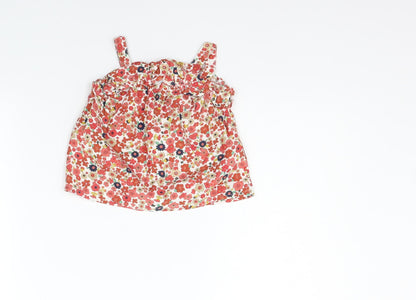 Matalan Girls Beige Floral  A-Line  Size 9-12 Months
