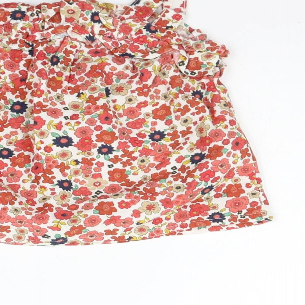 Matalan Girls Beige Floral  A-Line  Size 9-12 Months
