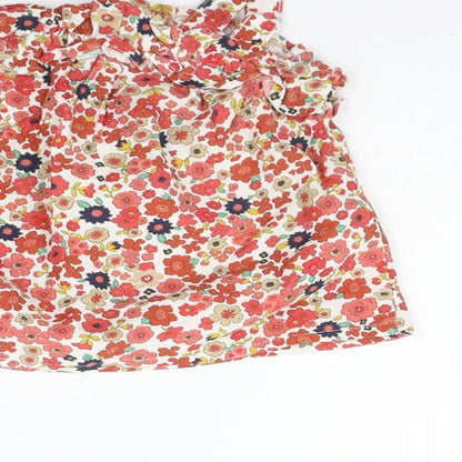 Matalan Girls Beige Floral  A-Line  Size 9-12 Months