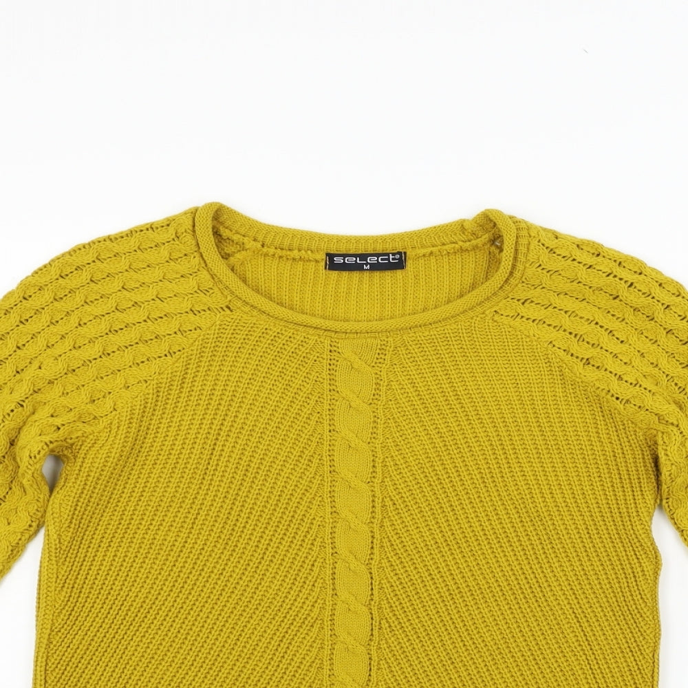 Womens UK Size M Select Yellow Pullover Jumper